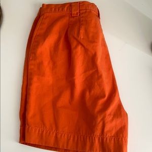 Vintage orange high waisted chino shorts